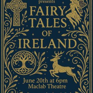 Fairy tales of Ireland poster graphic by Knock O'Hogan Irish Dance