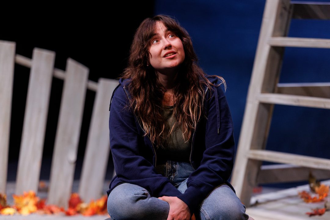Shape of a girl on stage